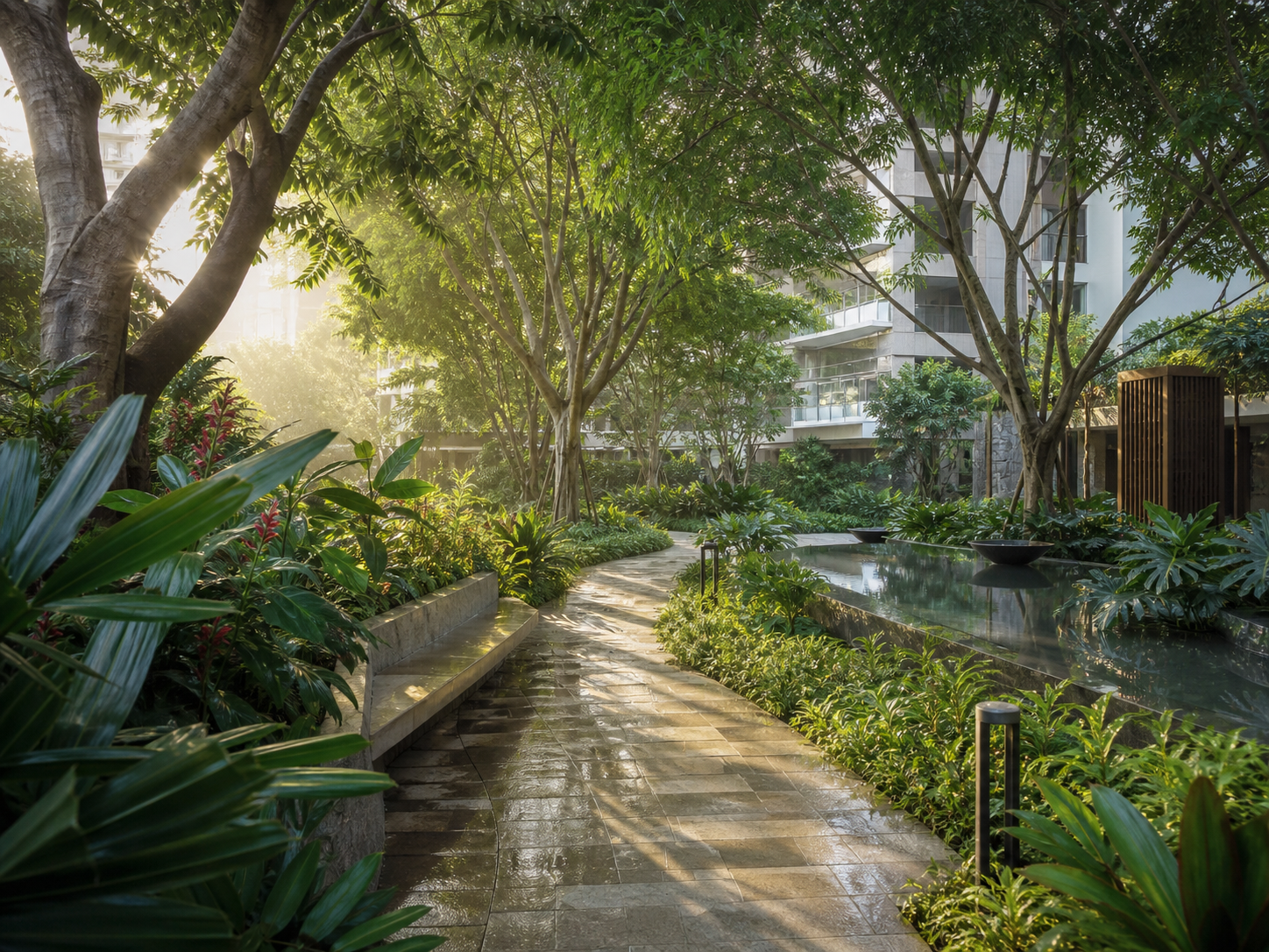 Landscaped Elite Green Arc Properties community